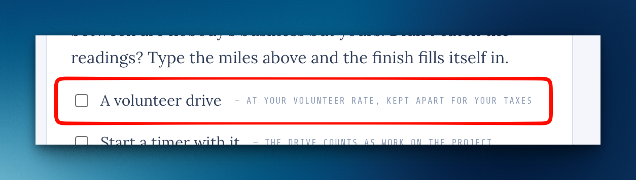 Volunteer drives